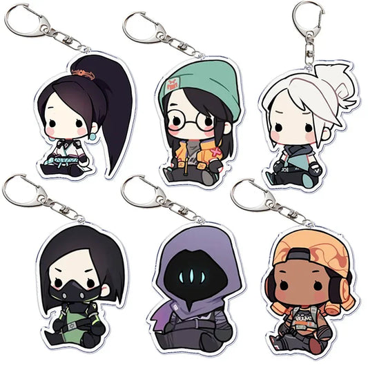 Valorant Many Characters Keychain Accessory