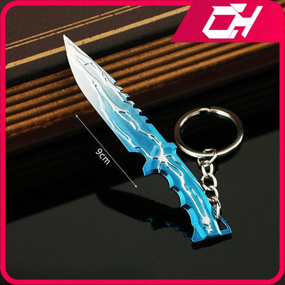 9CM(3.54in) Valorant Smite Knife Keychain